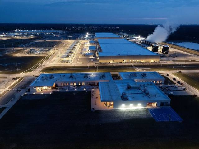A hyperscale campus from the air