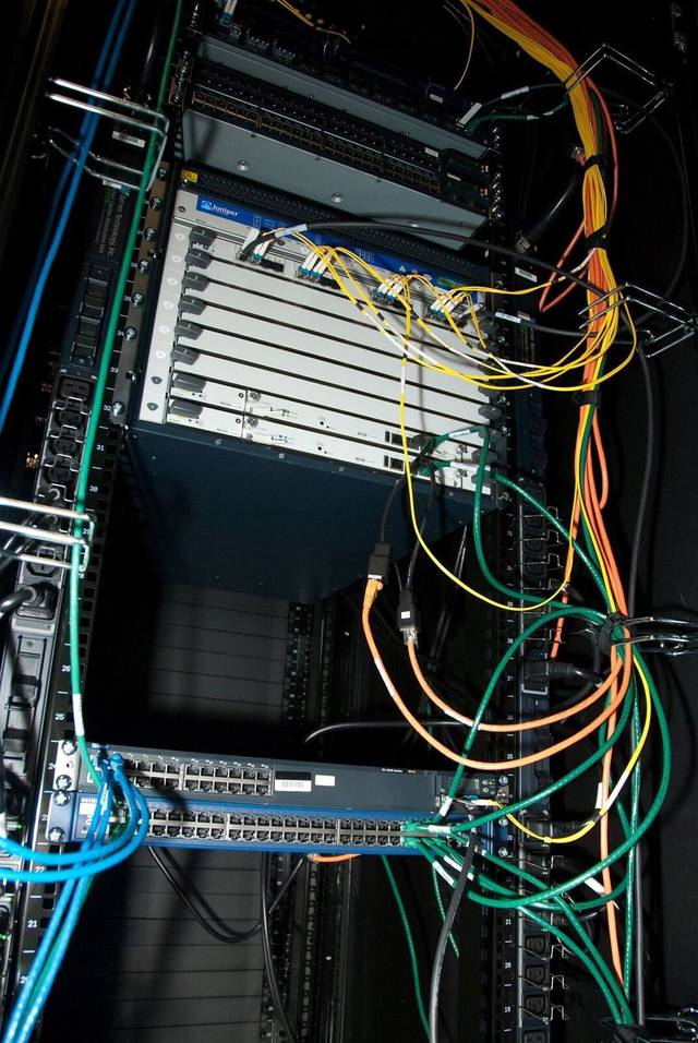 A server rack up close