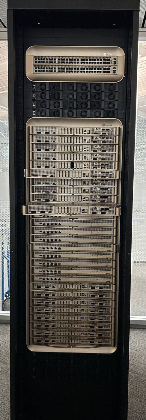The AI building block: a GB200 NVL72 rack
