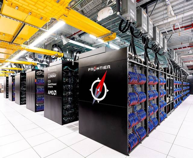 A liquid-cooled supercomputer hall