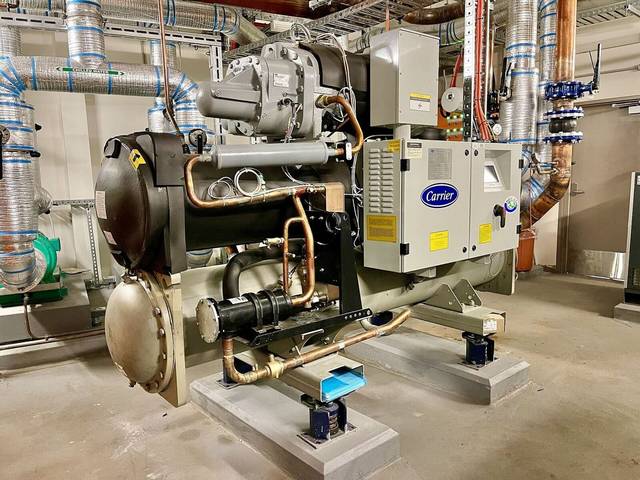 A water-cooled chiller