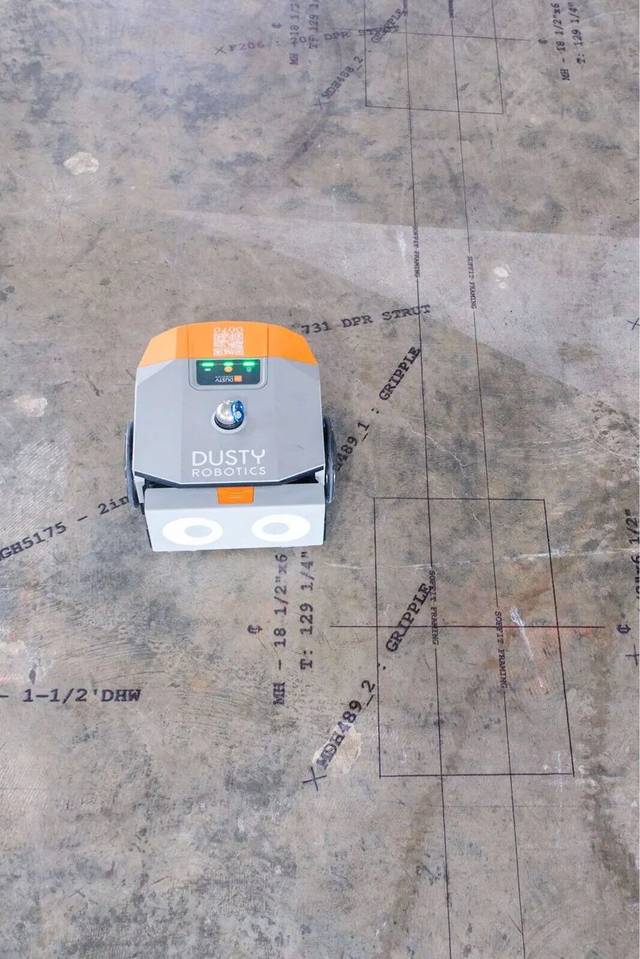 A layout robot at work