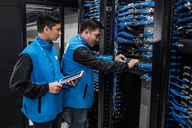 Technicians at work