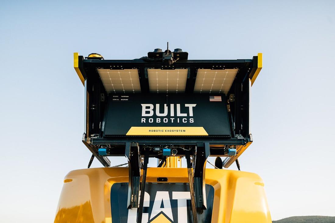 Exosystem frame on a CAT excavator.